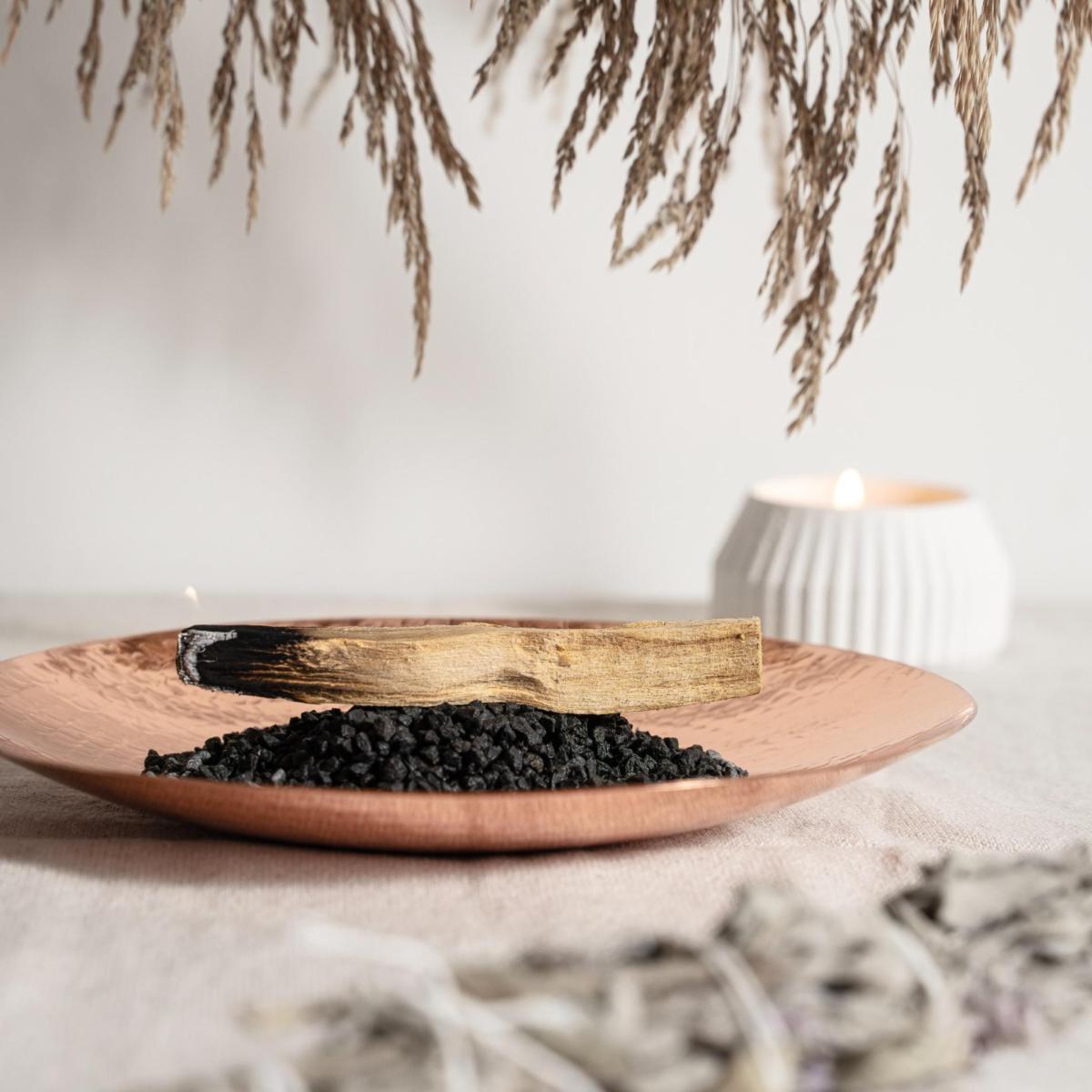 Brown Hand-Hammered Copper Zodiac Incense Plate | Anatoliacraft – image 3