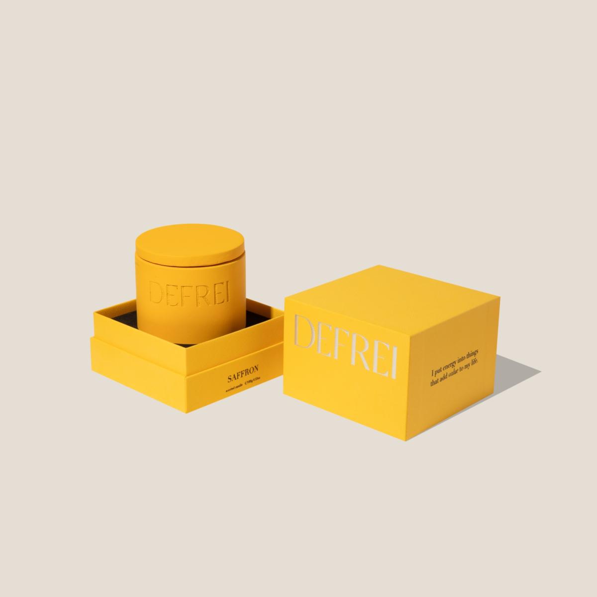 Yellow / Orange Saffron Candle | Defrei – image 3