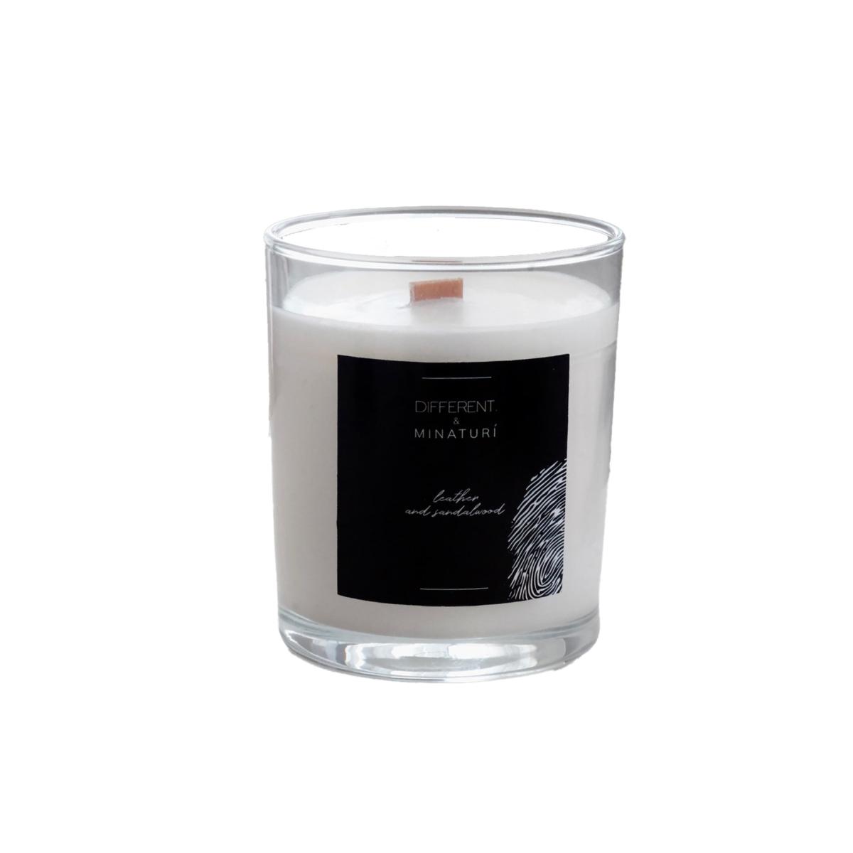 Black / White Hidden Message Candle - Leather & Sandalwood | One Size | Different. – image 2