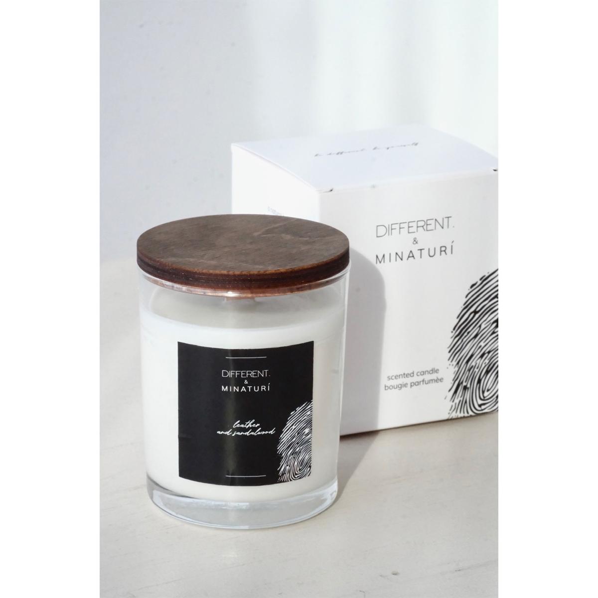 Black / White Hidden Message Candle - Leather & Sandalwood | One Size | Different. – image 9