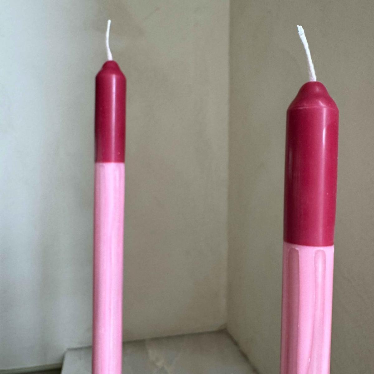 Pink / Purple Trifle Dinner Candles | Pygmalion London – image 2