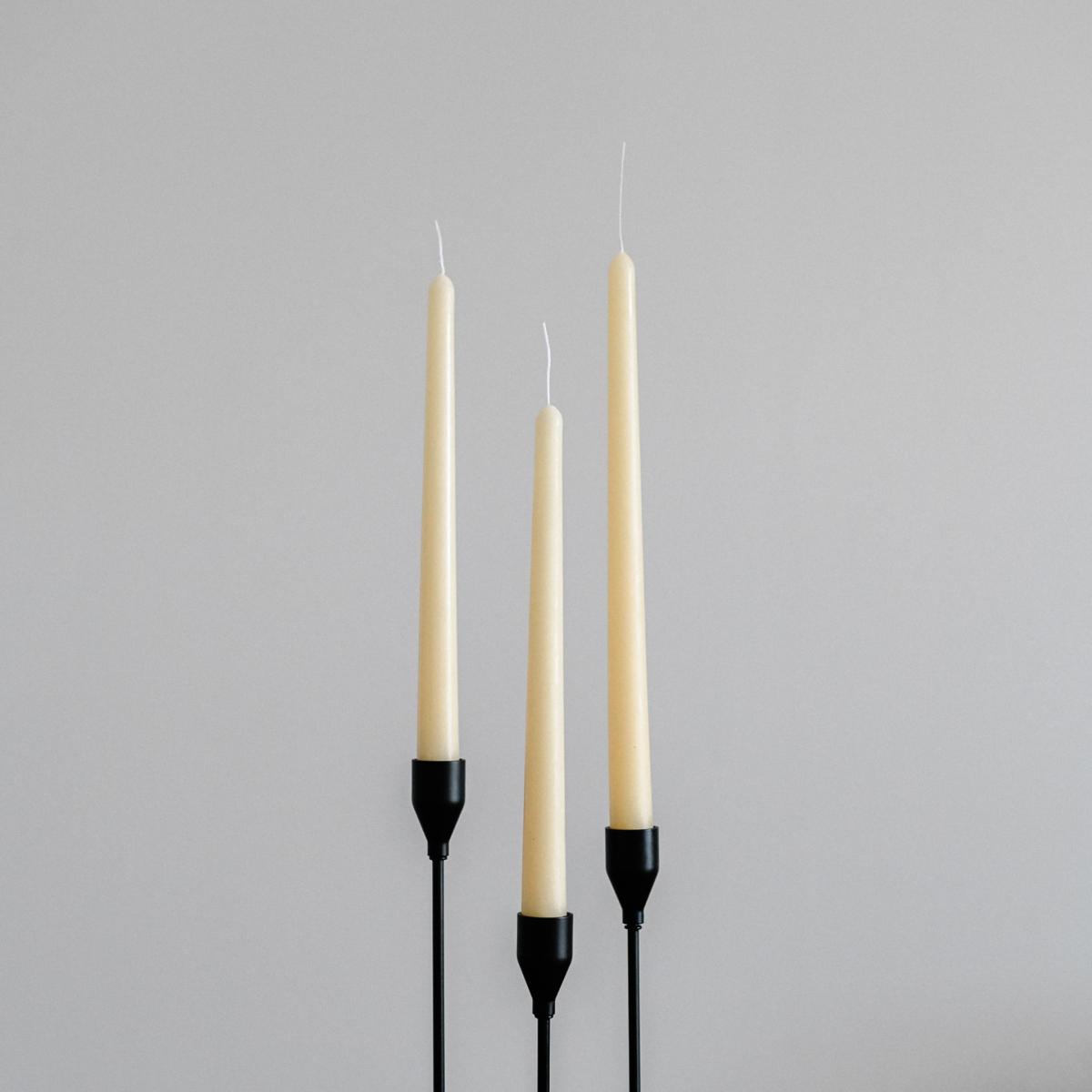 White Dinner Taper Candles | Studio Üm – image 2
