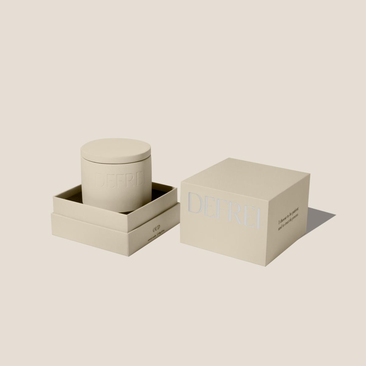 Neutrals / Grey Oud Candle | Defrei – image 3