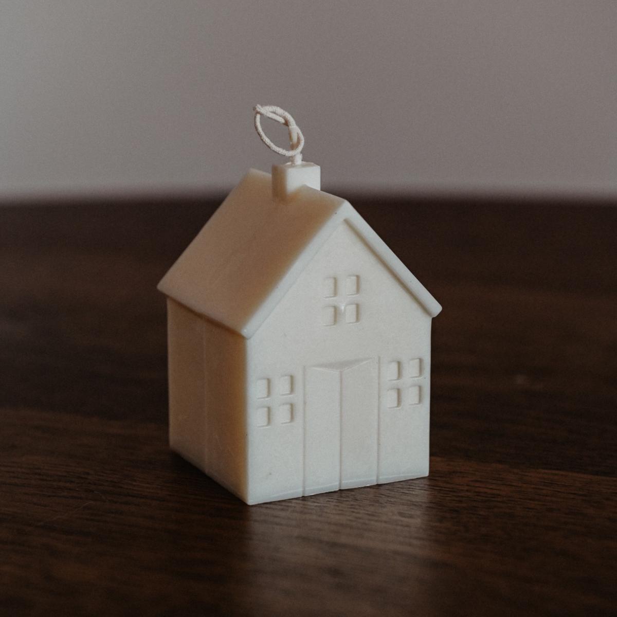 White Scandi Christmas House Candle | Studio Üm – image 2