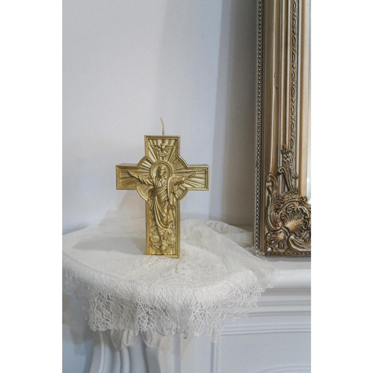 Gold Crucifix Candle | One Size | Love Ally – image 6