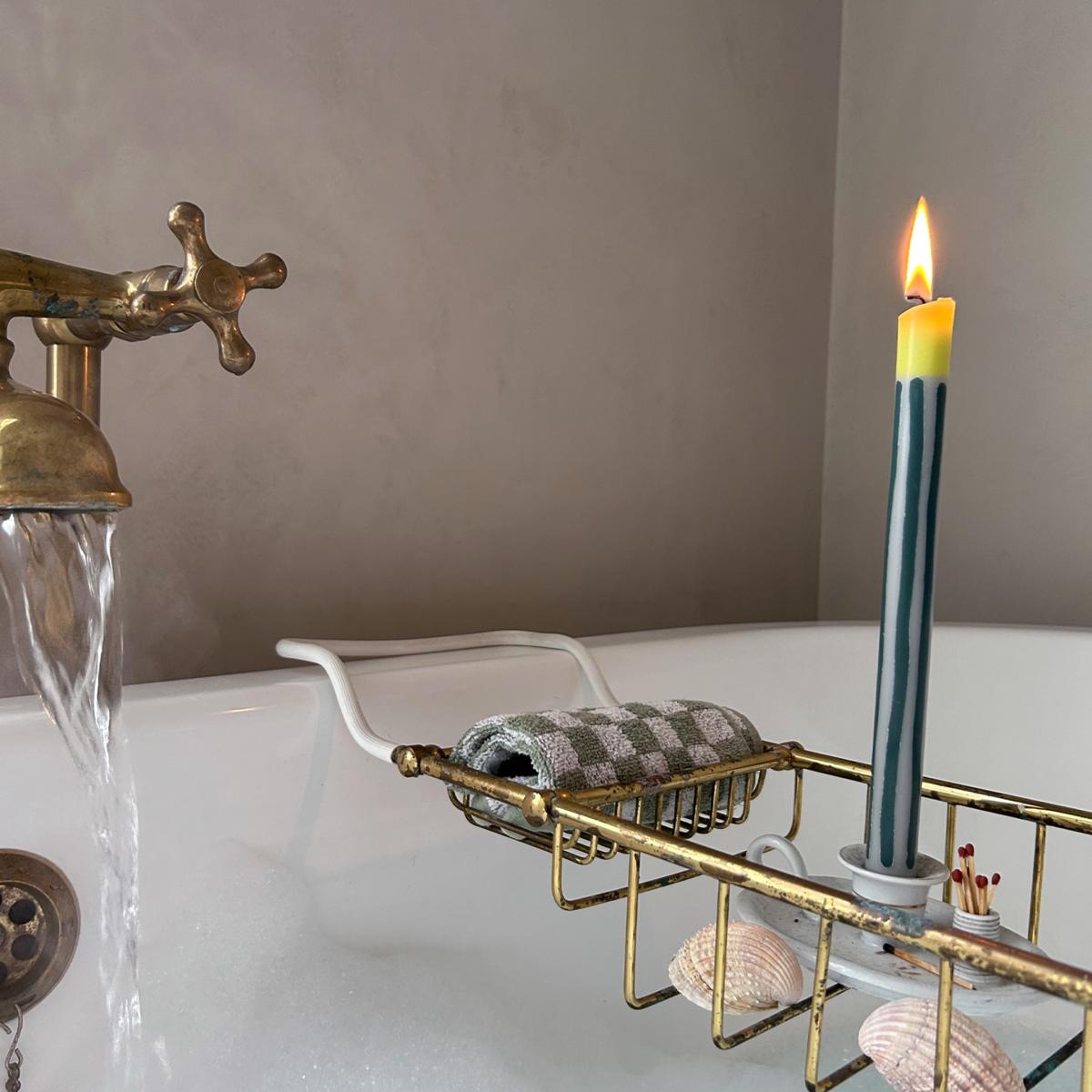 White / Green / Yellow Bergamot - Dinner Taper Candle Pair | Pygmalion London – image 3