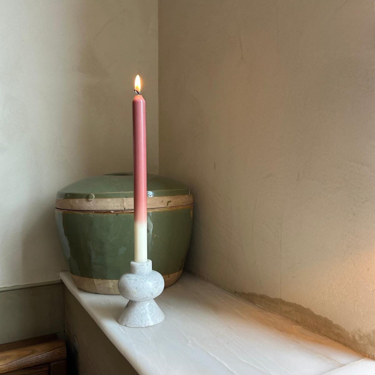 Pink / Purple / White Peony - Dinner Taper Candle Pair | Pygmalion London – image 7