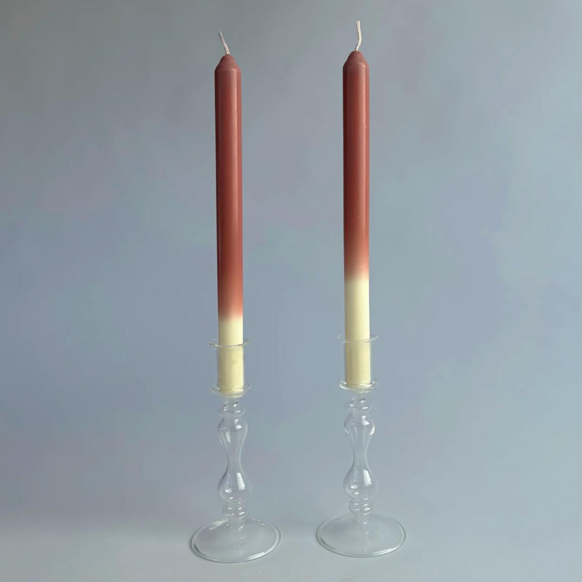 Pink / Purple / White Peony - Dinner Taper Candle Pair | Pygmalion London – image 9