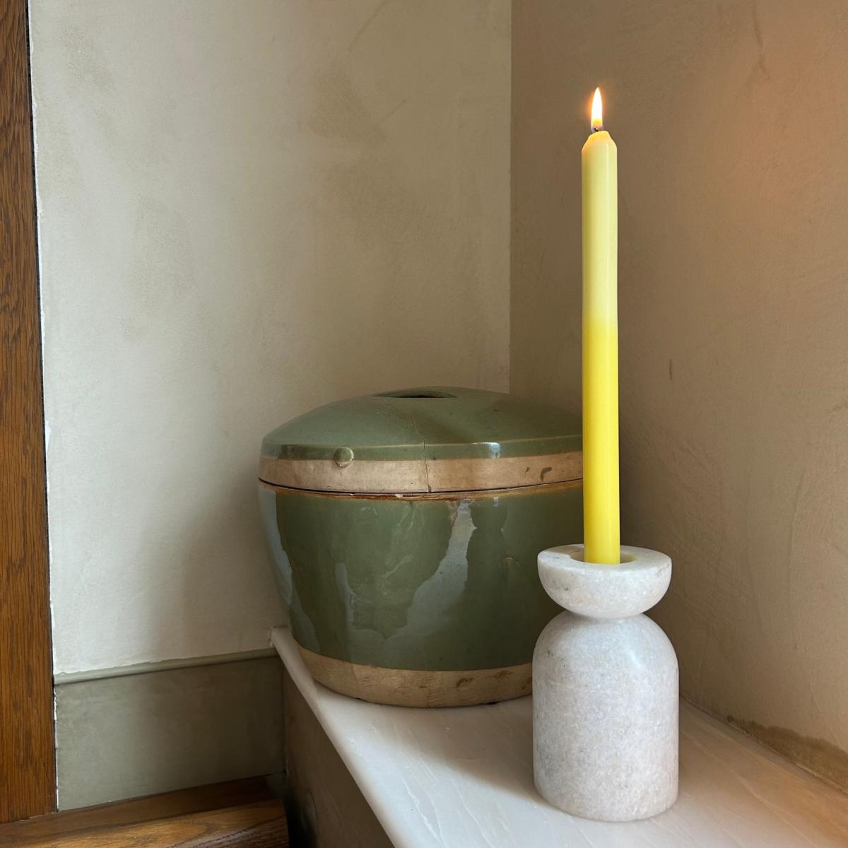 Yellow / Orange Sunshine - Dinner Taper Candle Pair | Pygmalion London – image 5