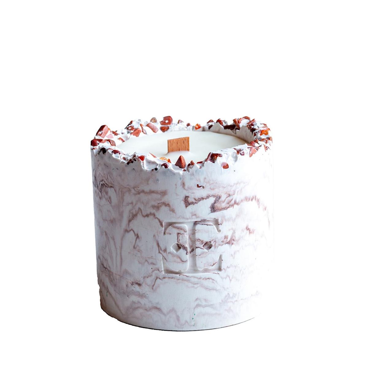 White / Brown Mocha Dreams Gemstone Candle Set | Esti Living – image 3