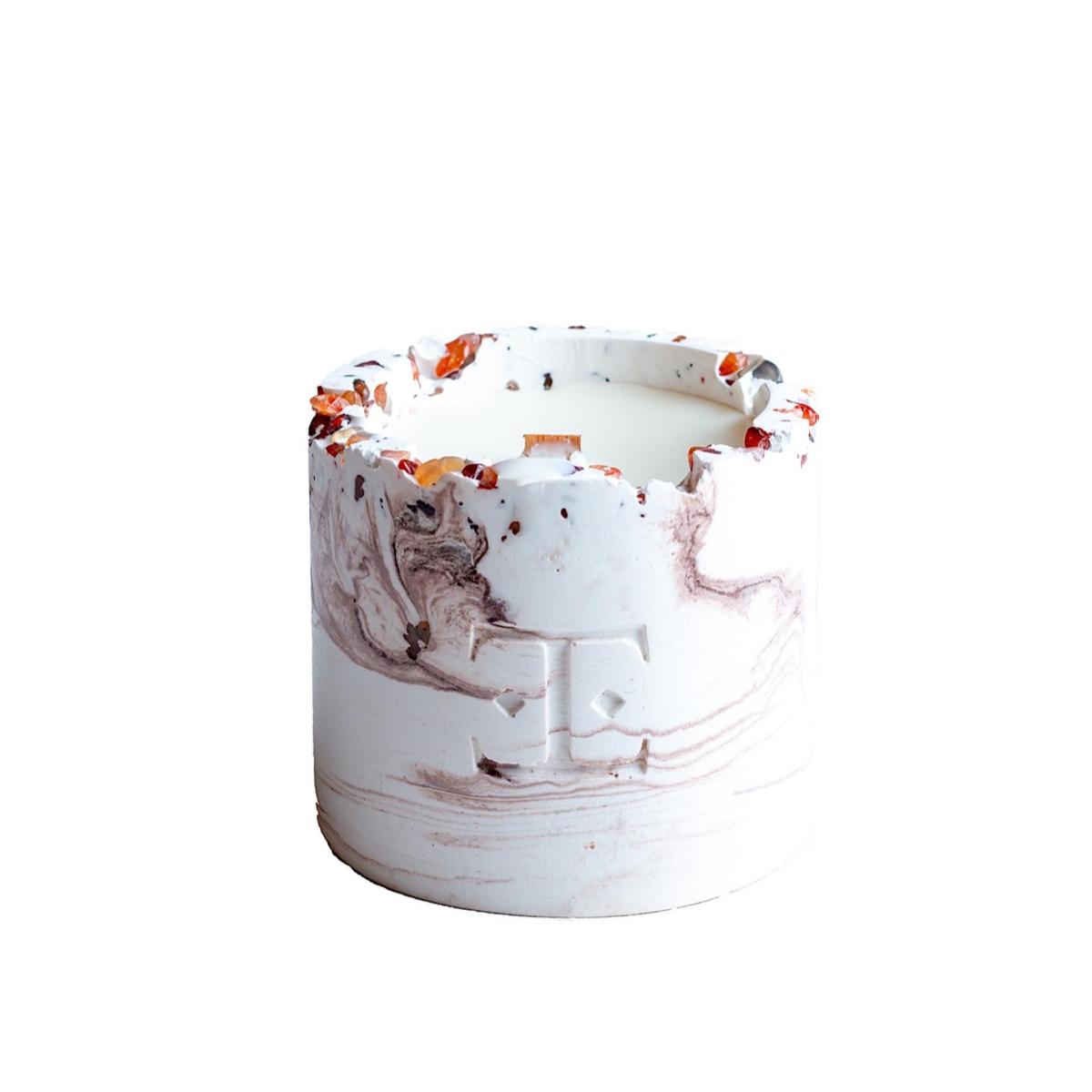 White / Brown Mocha Dreams Gemstone Candle Set | Esti Living – image 4