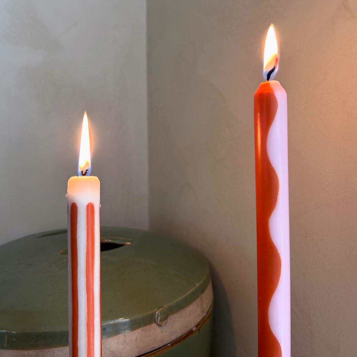 Pink / Purple / Yellow Marmalade - Dinner Taper Candle Pair | Pygmalion London – image 3
