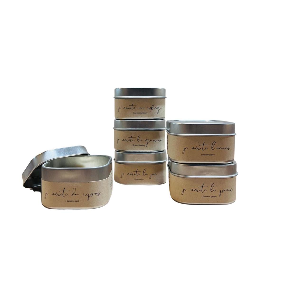 White Je Mérite La Paix, I Deserve Peace Affirmation Wax Melt | One Size | Je Mérite (I Deserve) – image 7