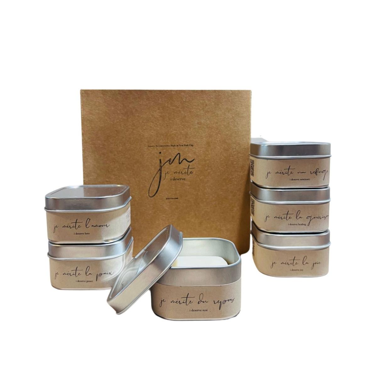 White Je Mérite La Paix, I Deserve Peace Affirmation Wax Melt | One Size | Je Mérite (I Deserve) – image 9