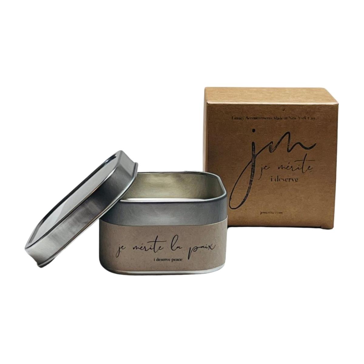 White Je Mérite La Paix, I Deserve Peace Affirmation Wax Melt | One Size | Je Mérite (I Deserve) – image 1