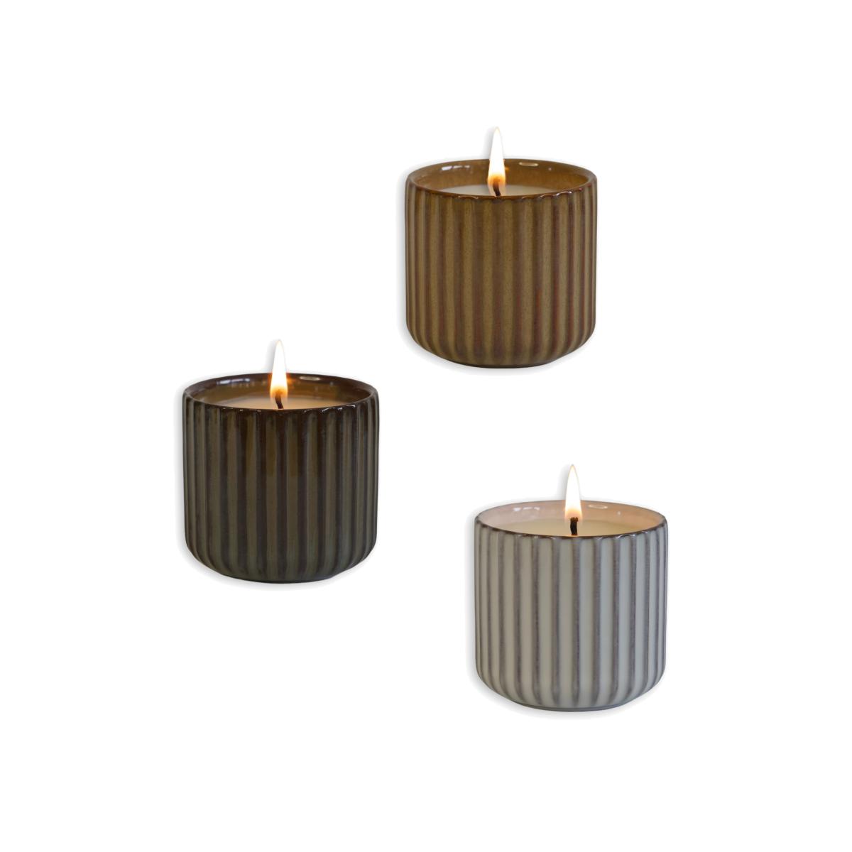 Neutrals Summer Collection: Botanical Journeys Set Of Three Candles | Theta Naturals Co.