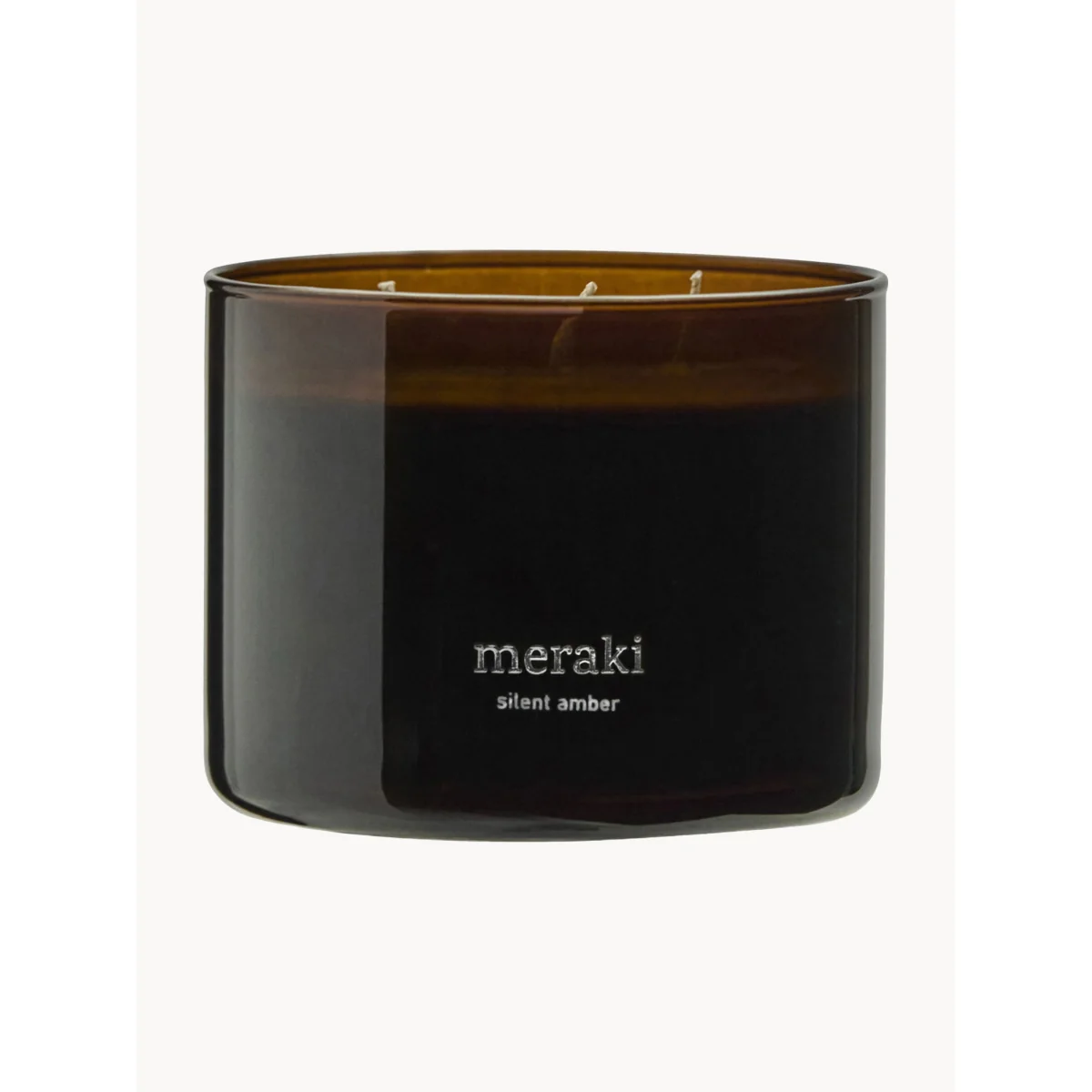Scented Three-Wick Candle Silent Amber (Tobacco) – image 2