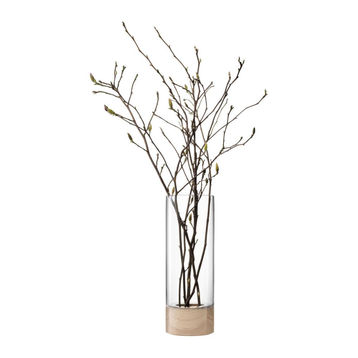 LSA International - Lotta Vase/Hurricane & Ash Base - Clear - Tall – image 4
