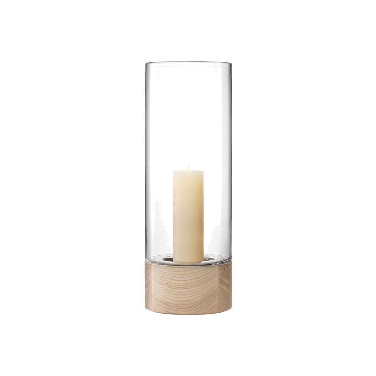 LSA International - Lotta Vase/Hurricane & Ash Base - Clear - Tall – image 1