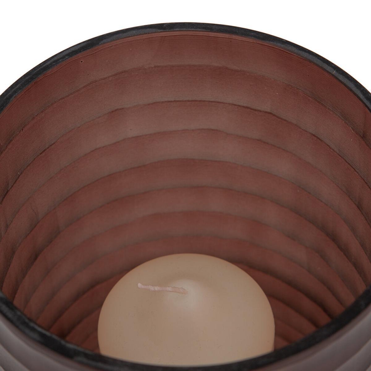 Global Explorer - Ribbed Glass Hurricane With Wooden Stand - Large – image 9