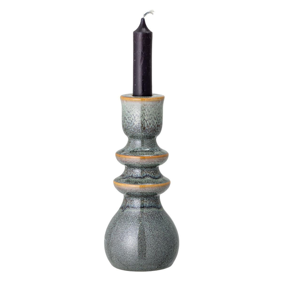 Blue Ceramic Candlestick – image 2