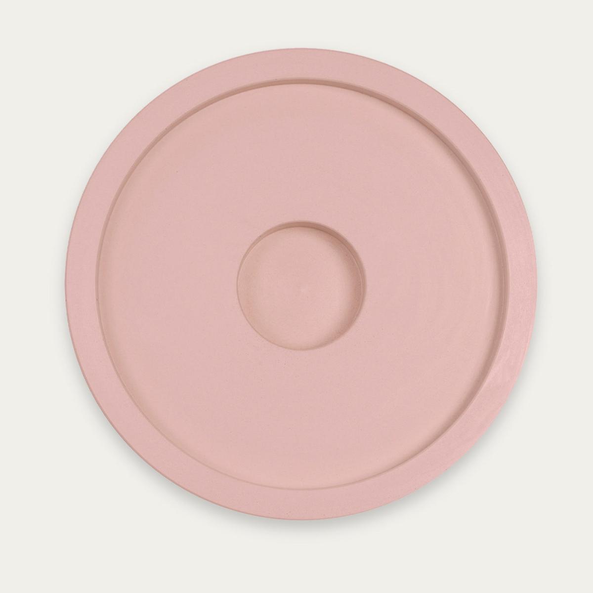 Cherised Leather Blush Large Candle Plate Set – image 3