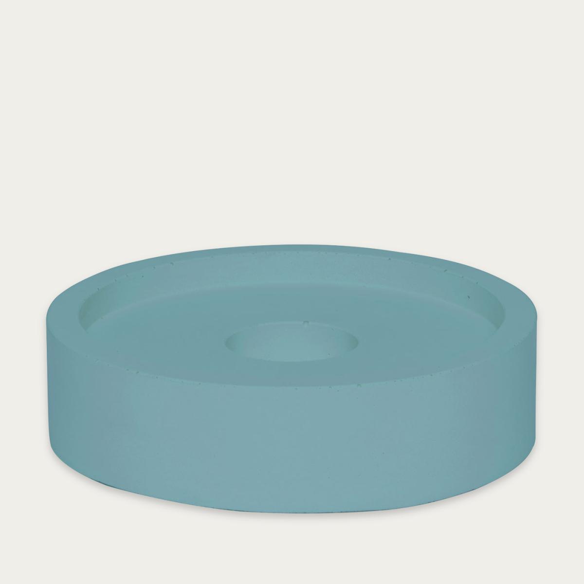 Amber Noir Teal Large Candle Plate Set – image 1