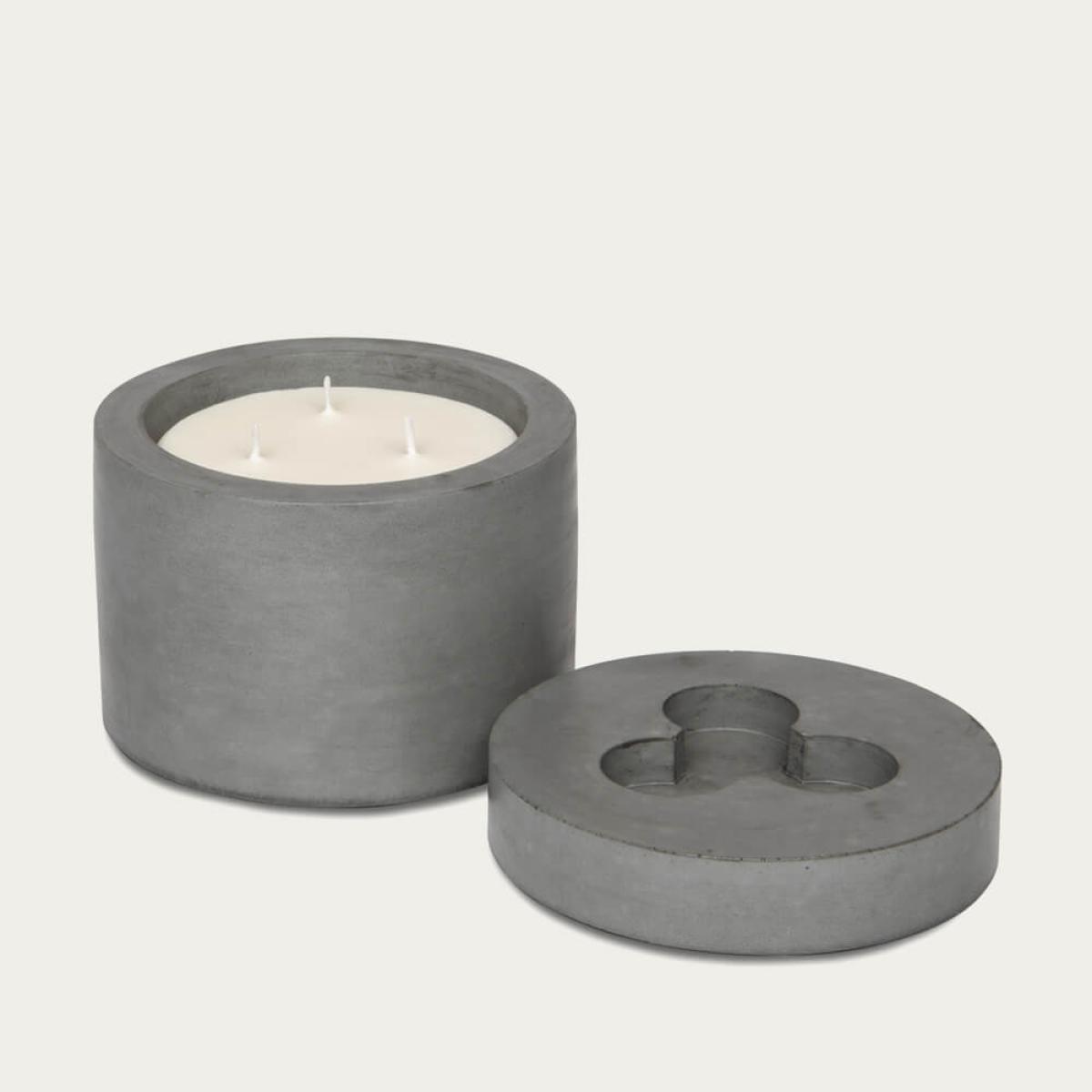Lime Basil & Mandarin Grey Pot and 3-wick Candle Set – image 2