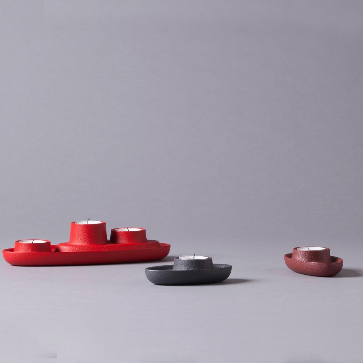 Red 3 Funnel Aye Aye! Candle Holder – image 2