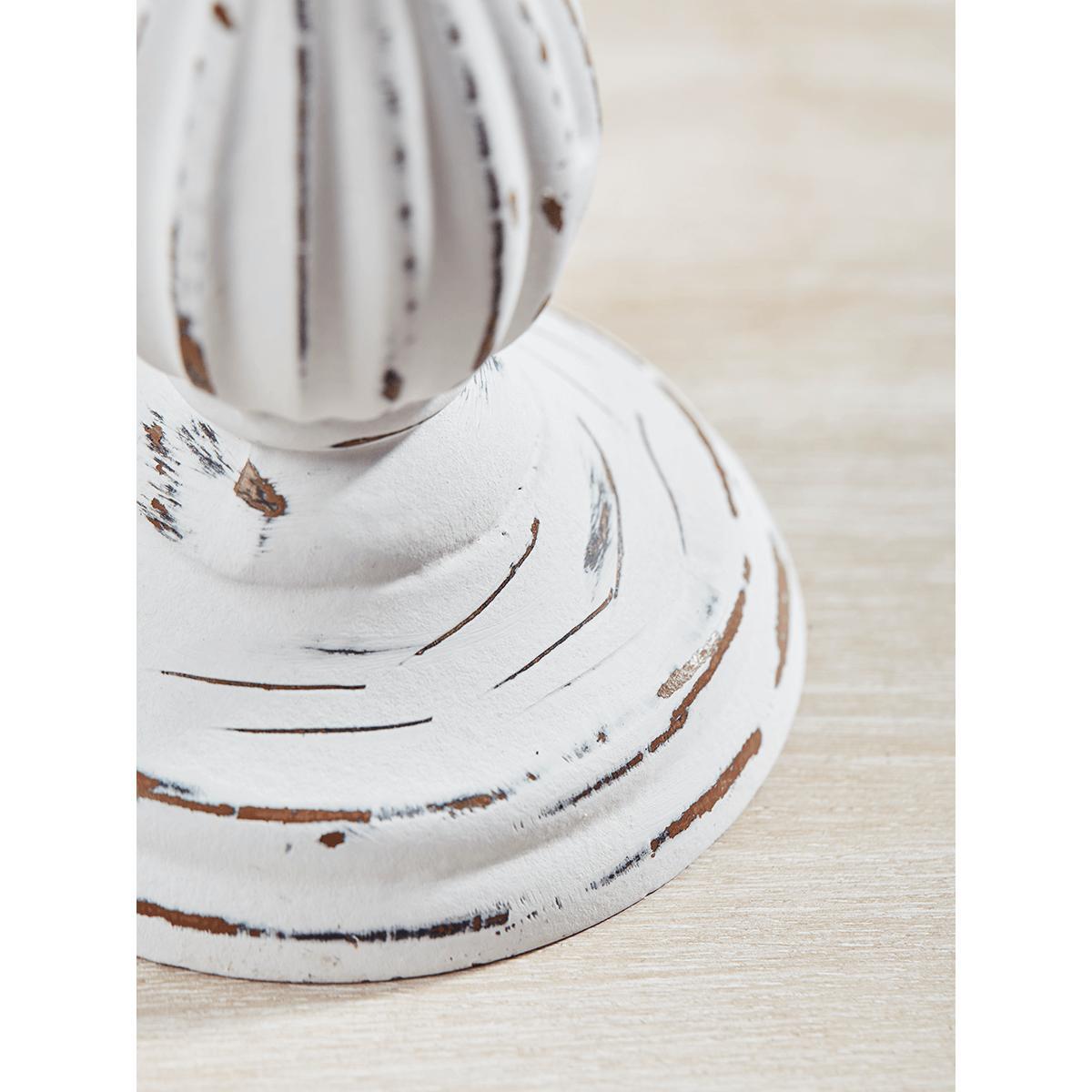 NEW Whitewashed Pillar Candle Holder - Large – image 2