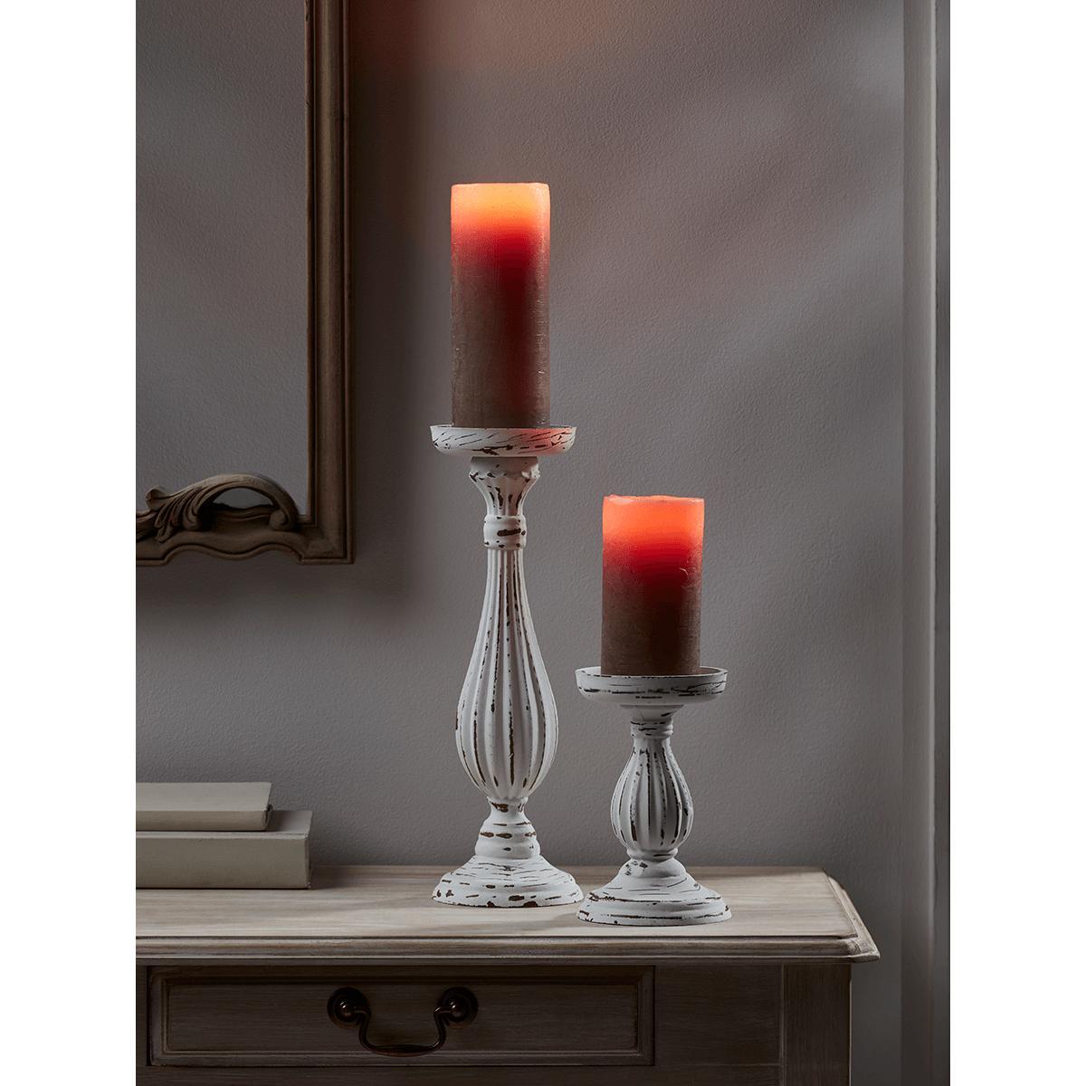 NEW Whitewashed Pillar Candle Holder - Large – image 6