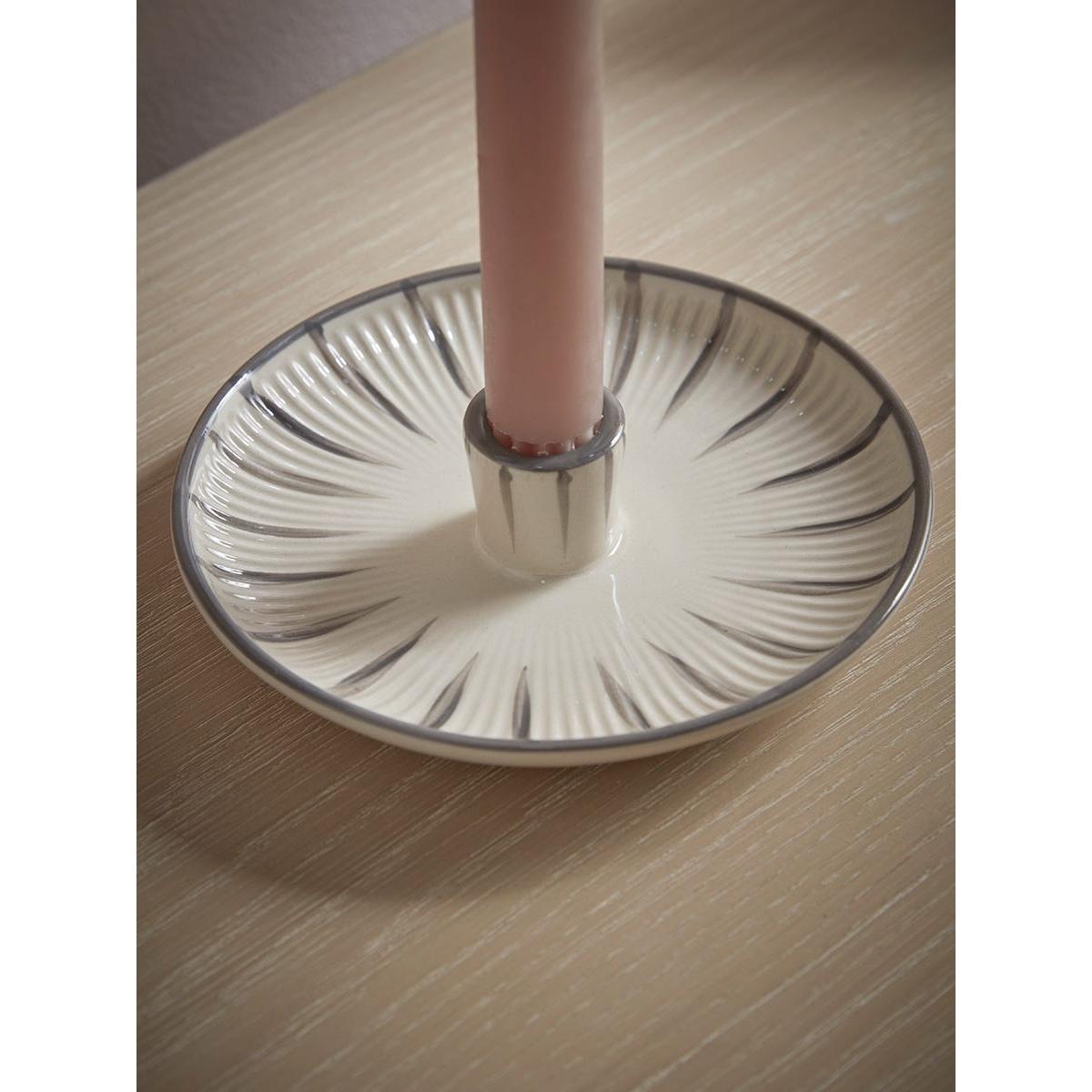 Striped Dinner Candle Holder – image 3