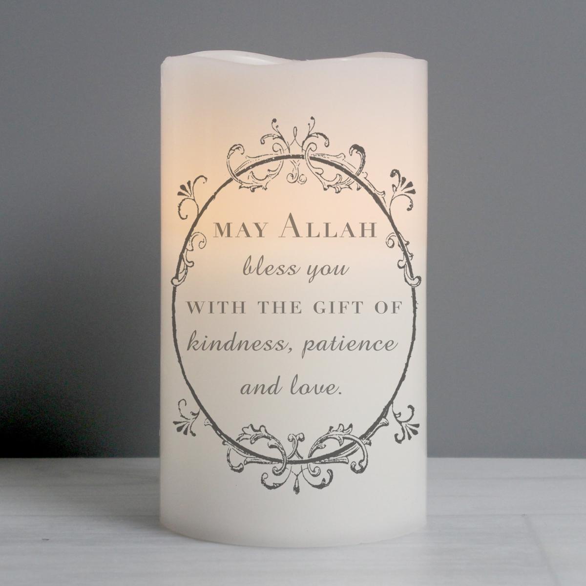 Personalised Ornate Frame LED Candle White – image 4