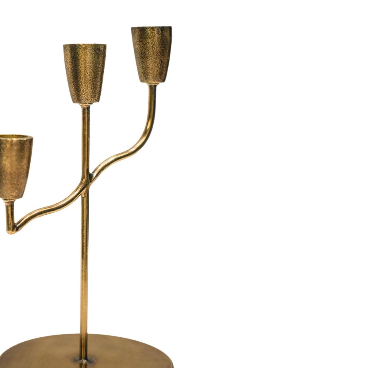 Cast Taper Candle Holder Brass – image 3