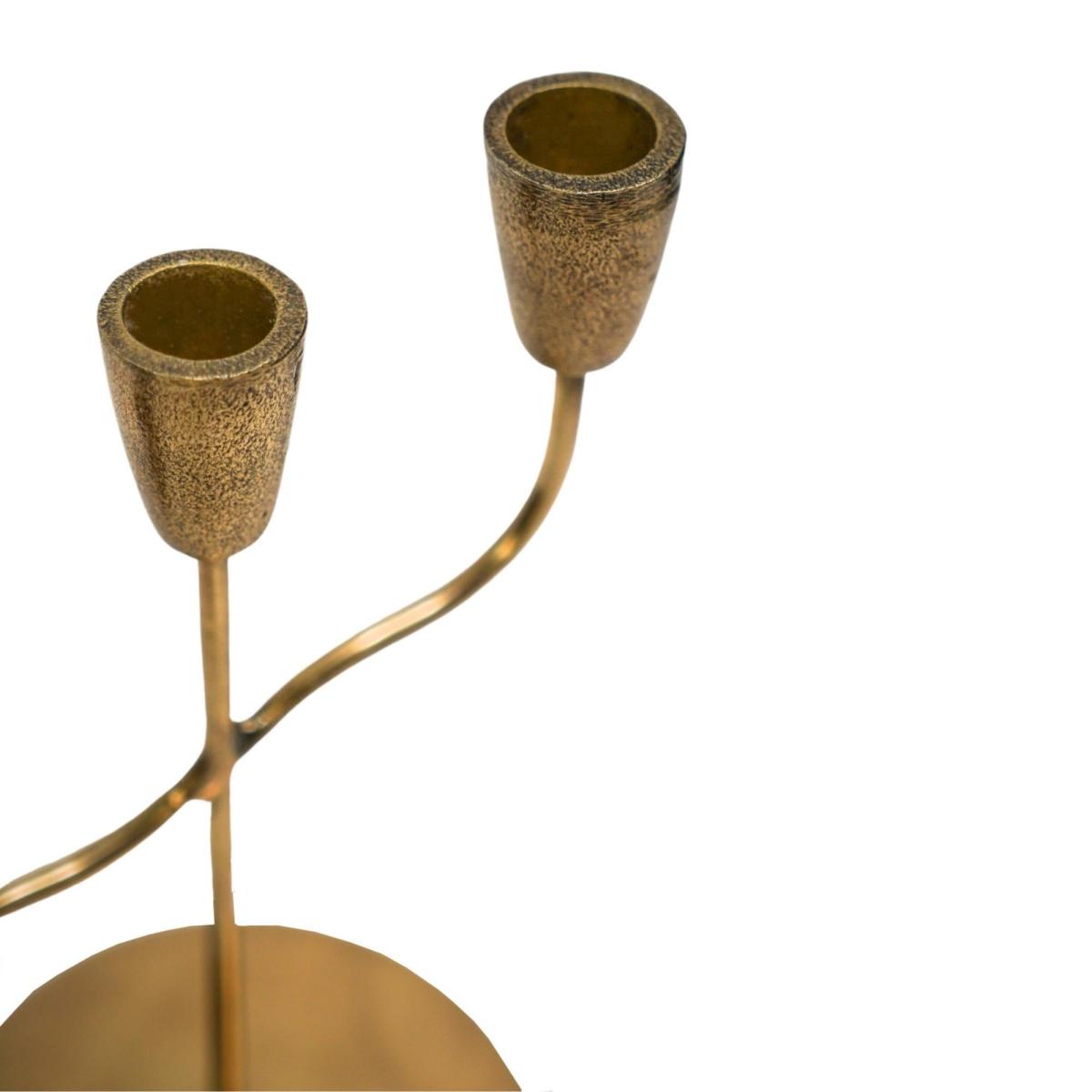 Cast Taper Candle Holder Brass – image 4