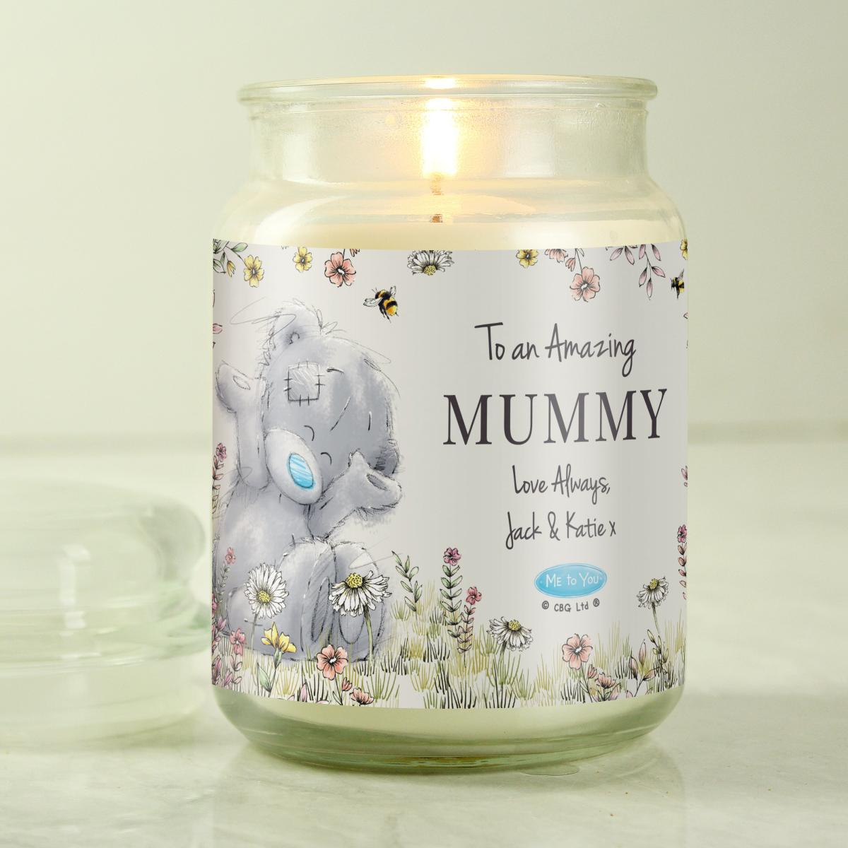 Personalised Me to You Floral Large Lidded Scented Jar Candle MultiColoured – image 1
