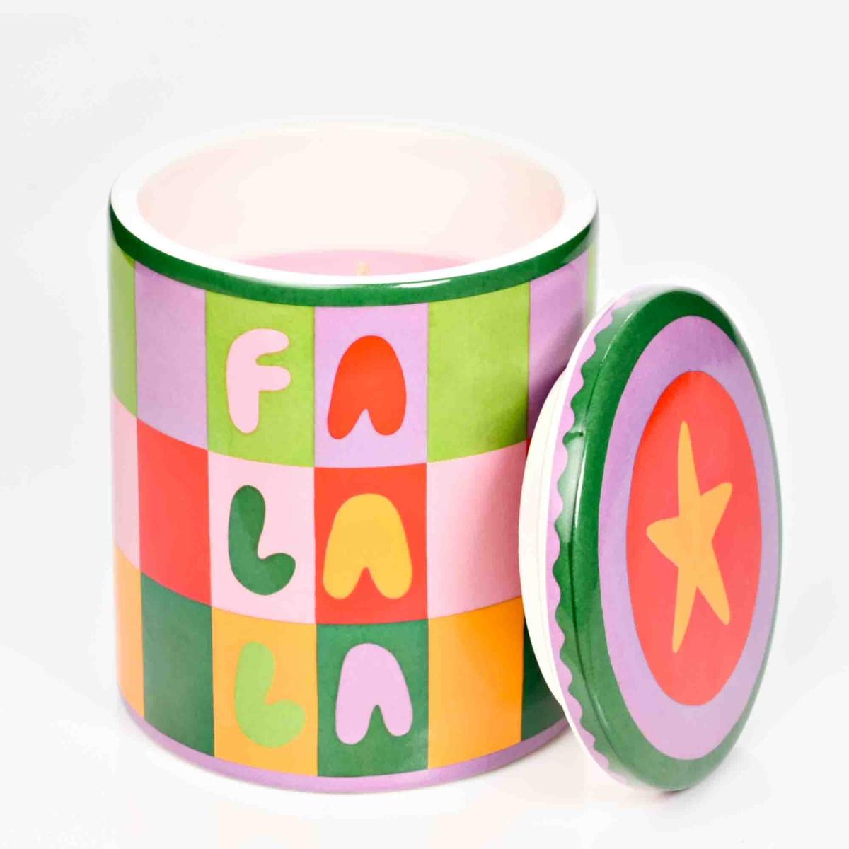 Raspberry Blossom 'Fa La La' Vanilla Martini Lidded Candle MultiColoured – image 3