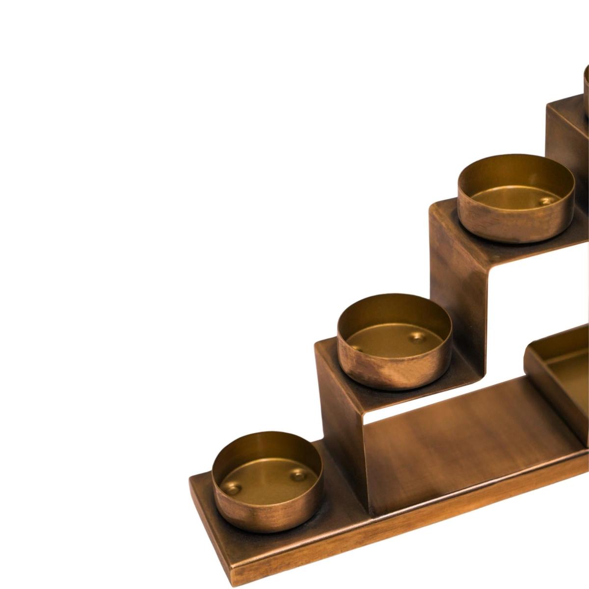 Tealight Candle Holder with Decor Box Brass – image 5
