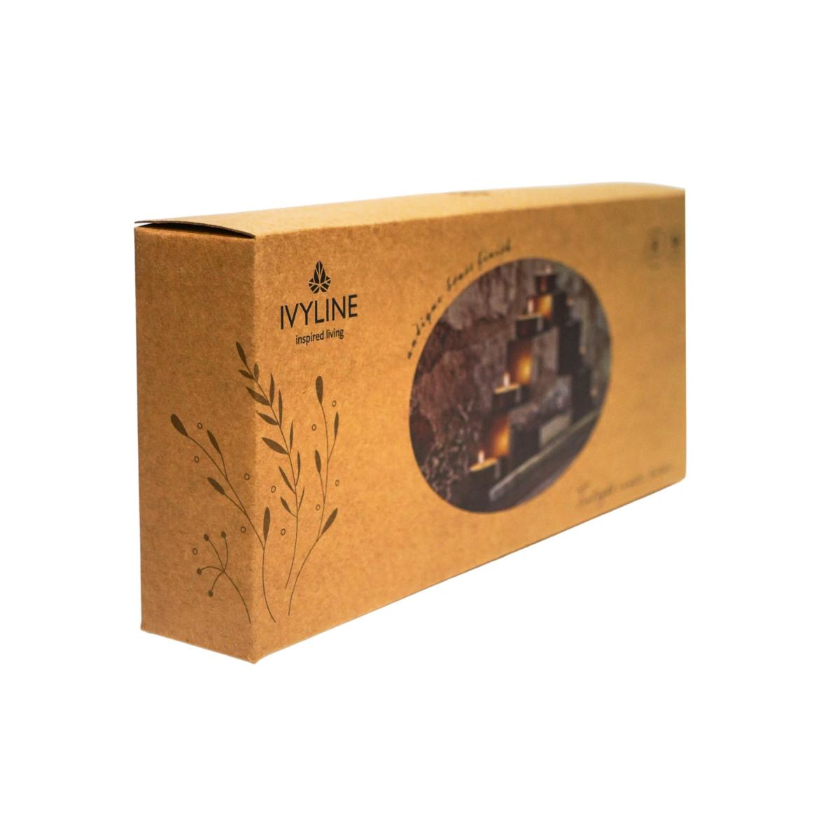 Tealight Candle Holder with Decor Box Brass – image 7