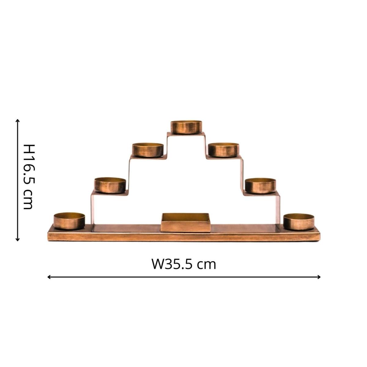 Tealight Candle Holder with Decor Box Brass – image 8