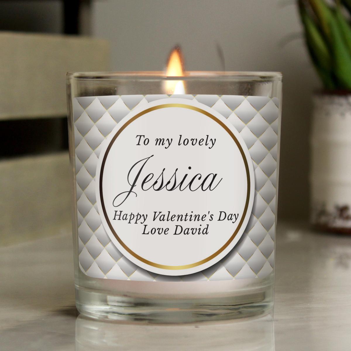 Personalised Opulent Scented Jar Candle White – image 2