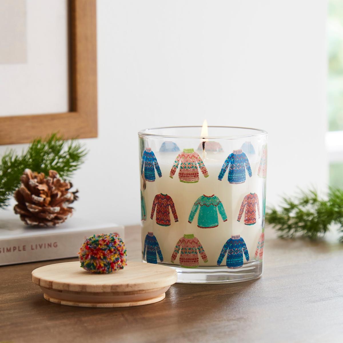 Christmas Jumper Gingerbread Cookies Candle MultiColoured – image 2