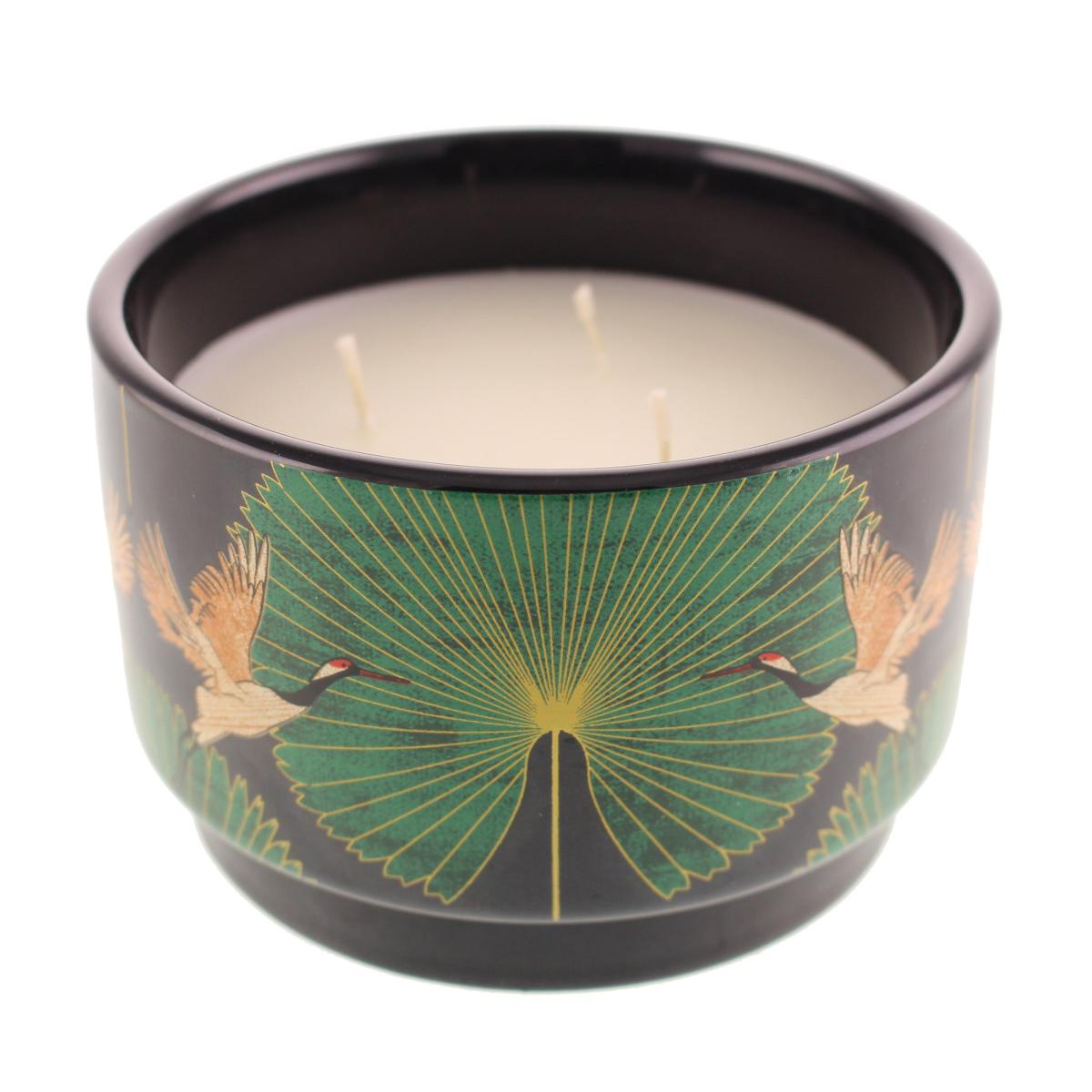Luxe Cranes Ceramic wick Candle MultiColoured – image 3