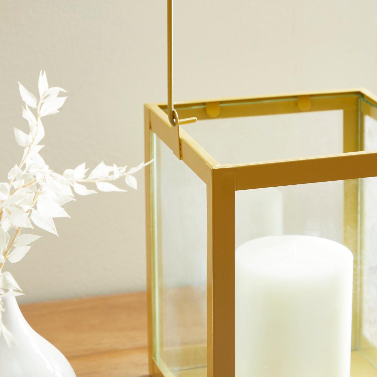 Gold 20cm Lantern Gold – image 2