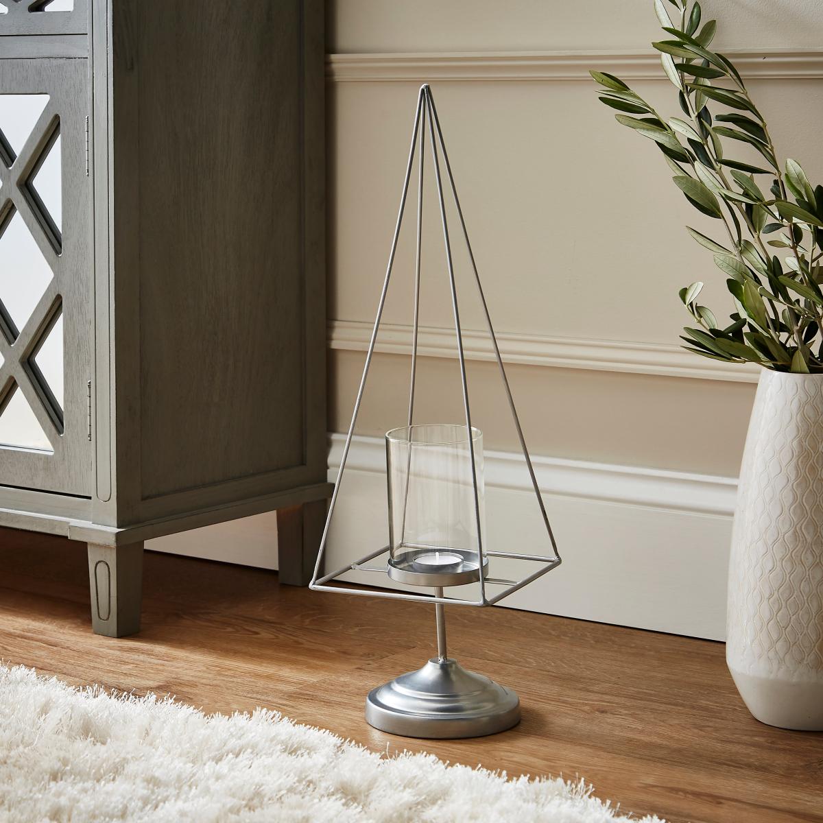 Tree Candle Holder Silver – image 2
