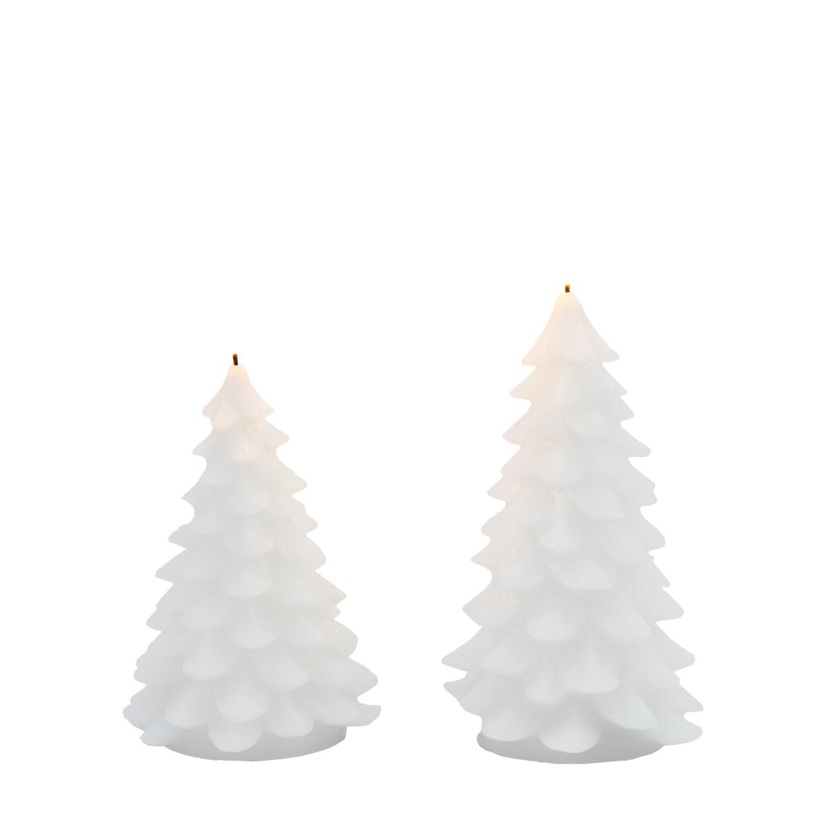 Set of 2 White Christmas Tree Candles White – image 3