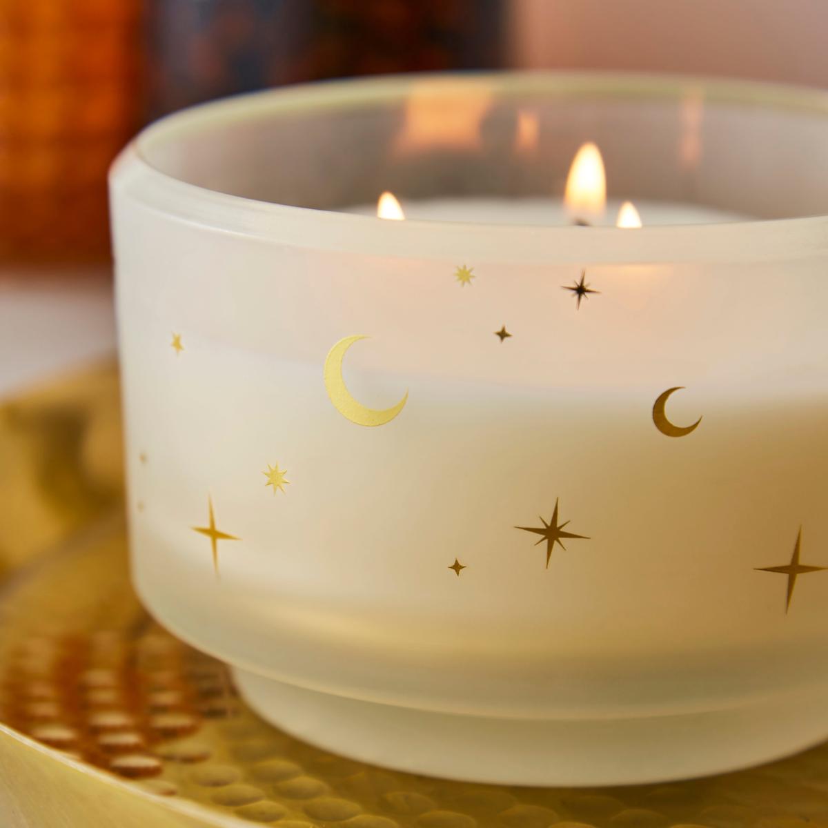 Starry Nights Jasmine & Sweet Vanilla Wick Candle Clear – image 2