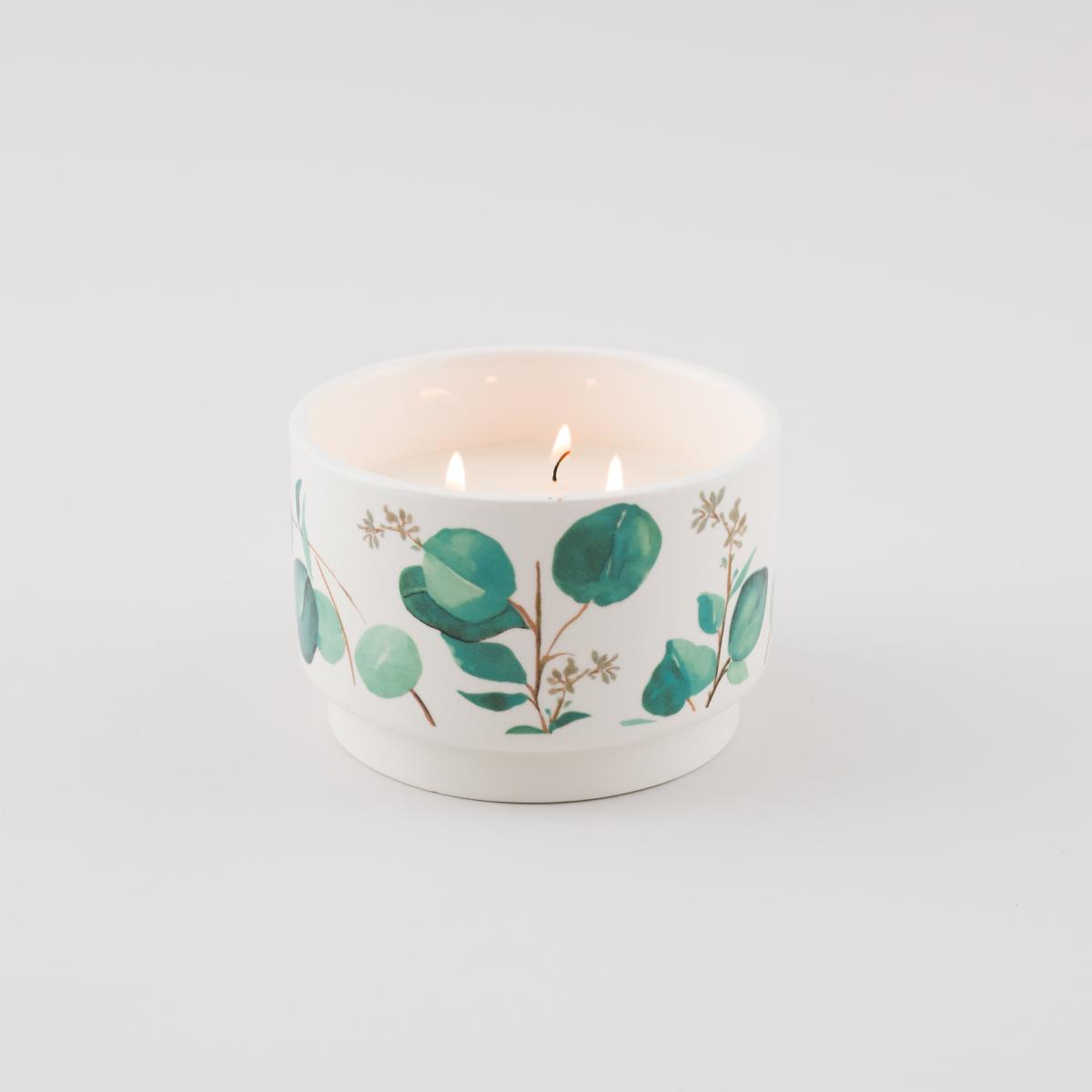 Eucalyptus Ceramic wick Candle MultiColoured – image 3