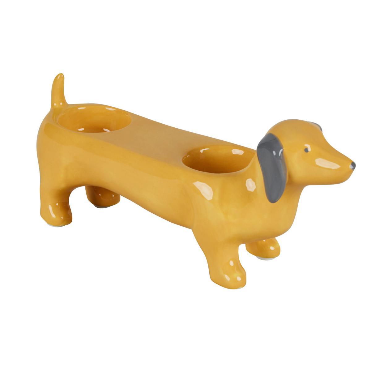 Bertie Sausage Dog Tealight Holder Yellow – image 2