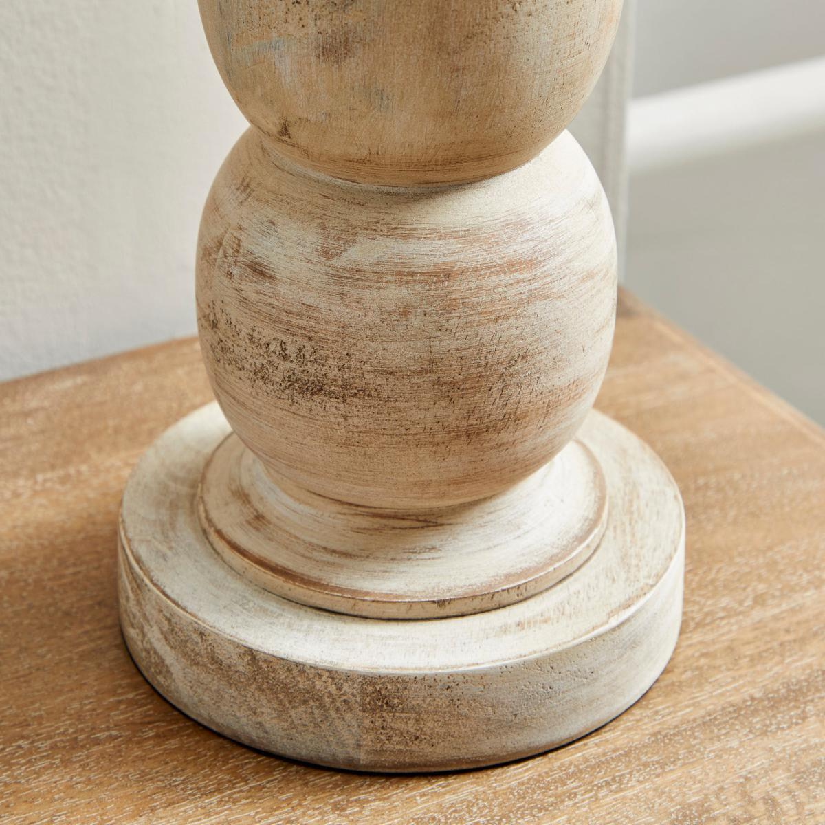 Churchgate Turned Wood Candlestick 35cm Natural – image 4